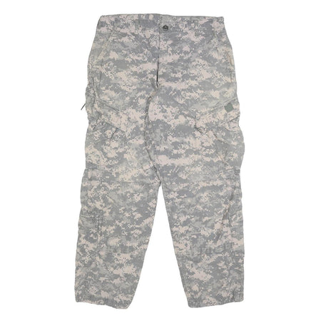 PROPPER Mens Cotton Blend Grey Digital Camouflage Regular Cargo Trousers W33 L28