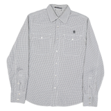 G-STAR Mens Black & White Checked Shirt M Button Down Cotton Blend Casual