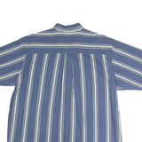 WILLOW BAY Mens Blue & White Striped Shirt L Button-Down Collar Cotton Casual