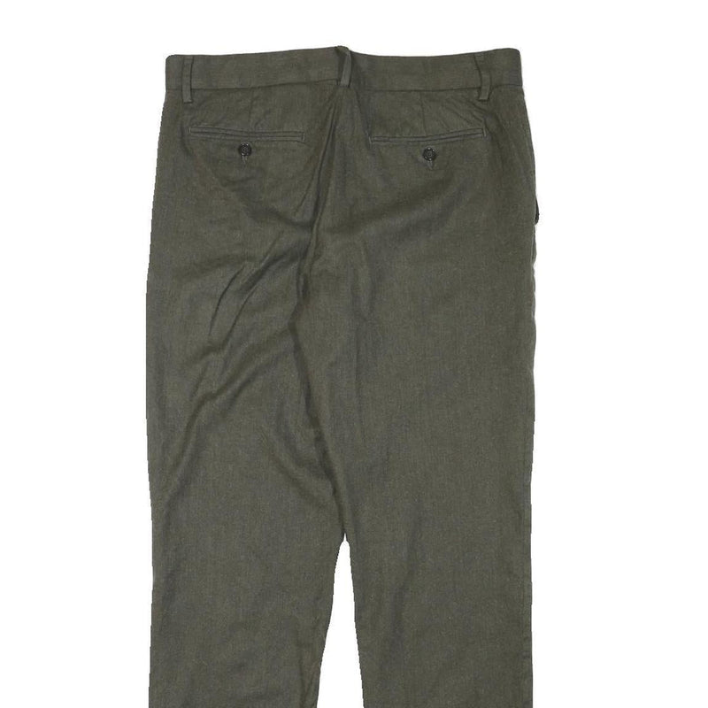 BANANA REPUBLIC Mens Wool Grey Slim Straight Trousers W33 L31 Smart Casual