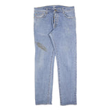CARHARTT Mens Slim Blue Denim Jeans Button W33 L32 Classic Fit