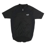 PUMA Mens Black & Dark Grey Graphic T-Shirt S Short Sleeve Crew Neck Sports