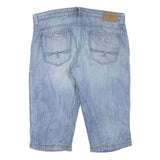 S.OLIVER Mens Shorts Blue Denim L W38 Casual Cotton Blend Regular Fit Zip Pocket