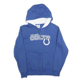 NFL Womens Blue Indianapolis Colts Zip Up Hoodie M Cotton Blend Casual