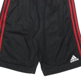 ADIDAS Mens Shorts Black & Red Sports Casual M W28 Polyester