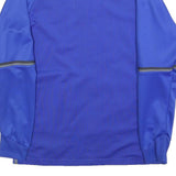 ADIDAS Mens Blue Soccer Club Jacket M Polyester Blend Plain Zip Sports Training