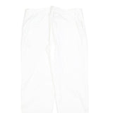 DOLCE & GABBANA Womens Cotton Blend White Slim Trousers W30 L29 Stylish Zip