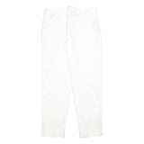 DOLCE & GABBANA Womens Cotton Blend White Slim Trousers W30 L29 Stylish Zip