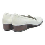 BALLY Womens Leather White Low Heel Shoes UK 5 Classic Elegant Stylish