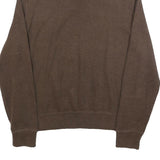 POLO RALPH LAUREN Mens Brown Plain Jumper Shawl Collar Cotton M Classic Fit