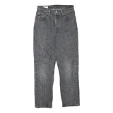 LEVI'S 501 Womens Jeans Grey Regular Straight Denim Medium W25 L26 Classic