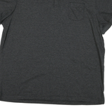 CALVIN KLEIN Mens Black Pinstripe Short Sleeve Polo Shirt M Cotton Casual