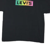 LEVI'S Mens Black Cotton Blend Graphic T-Shirt XL Short Sleeve Crew Neck Logo