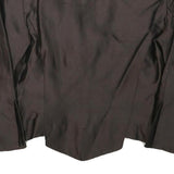 STETTLER AND CO Womens Brown Button Jacket S Polyester Blend Tailored