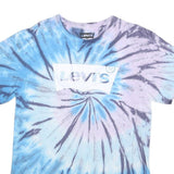 LEVI'S Mens Blue & Purple Tie Dye Graphic T-Shirt M Short Sleeve Crew Neck