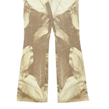 SAYYES Womens Jeans Beige Cotton Blend Regular Fit Flared W27 L30 Printed