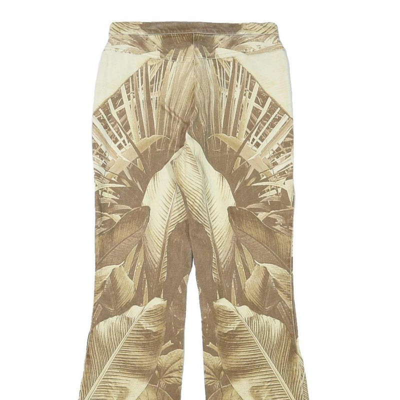 SAYYES Womens Jeans Beige Cotton Blend Regular Fit Flared W27 L30 Printed