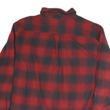 JACHS Mens Red & Black Check Shirt 2XL Cotton Casual Long Sleeve Casual