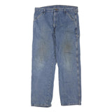 CARHARTT Mens Regular Fit Blue Denim Jeans W38 L32 Workwear Carpenter Style