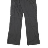 Womens Black Relaxed Cargo Trousers W30 L31 Cotton Blend Zip Pockets Casual