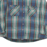 FIELD & STREAM Mens Blue & Green Check Shirt XL Cotton Long Sleeve Casual