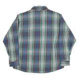 FIELD & STREAM Mens Blue & Green Check Shirt XL Cotton Long Sleeve Casual