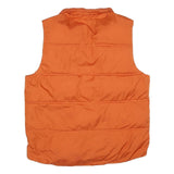 MERONA Mens Orange Jacket L Polyester Blend Quilted Puffer Zip Casual Outerwear