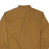CLUB ROON Mens Brown Plain Shirt XL Button-Down Collar Cotton Blend