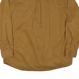 CLUB ROON Mens Brown Plain Shirt XL Button-Down Collar Cotton Blend