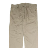 LEVI'S Mens Cotton Beige Regular Straight Trousers W40 L32 Classic Casual Zip