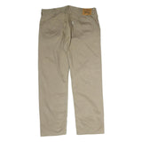 LEVI'S Mens Cotton Beige Regular Straight Trousers W40 L32 Classic Casual Zip