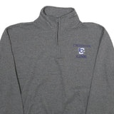 CHAMPION Mens Grey Creighton Alumni Quarter Zip Sweatshirt L Cotton Blend