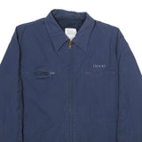 VANDERBILT SHIRT CO Mens Blue Cotton Blend Zip Jacket L Good Condition Casual