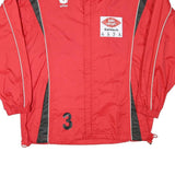 ERIMA Mens Red Black Zip Jacket L Polyester Blend Sportswear Logo