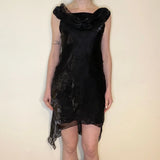 Labido Midi Dress - Small Black Polyester