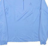 ODLO Womens Blue 1/4 Zip M Performance Sweatshirt Activewear