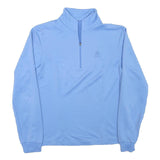 ODLO Womens Blue 1/4 Zip M Performance Sweatshirt Activewear