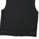 Mens Black Utility Synthetic Sleeveless Jacket L Zip Pockets Casual Outdoor