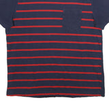 TOMMY HILFIGER Mens Navy & Red Striped T-Shirt M Short Sleeve Crew Neck Casual