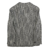 MAX MARA Womens Black & White Wool Blend Button Jacket UK 8 Woven Classic