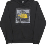 THE NORTH FACE Mens Black Hoodie L Cotton Blend Logo Print Pullover