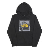 THE NORTH FACE Mens Black Hoodie L Cotton Blend Logo Print Pullover