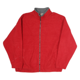KELLY SPORT Mens Red Jacket XL Polyester Zip Plain Casual Outdoor Warm Fleece
