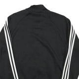 ADIDAS Mens Black Track Jacket S Polyester Blend Plain Zip Closure Sportswear