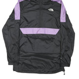 THE NORTH FACE Mens Black & Purple Nylon Casual Jacket M Lightweight Hooded Zip