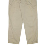 TOMMY HILFIGER Mens Cotton Blend Beige Relaxed Straight Trousers W36 L34 Casual