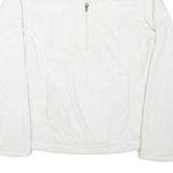 PATAGONIA Womens White Fleece Jacket M Polyester Blend Zip Plain Warm Outdoor