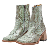 SENDRA Ankle Boots Green Leather Womens UK 4