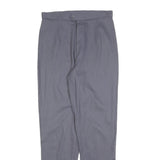 VINTAGE STUDIO Womens Cotton Blend Grey Regular Fit Straight Leg Trousers W30