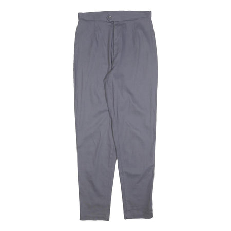 VINTAGE STUDIO Womens Cotton Blend Grey Regular Fit Straight Leg Trousers W30